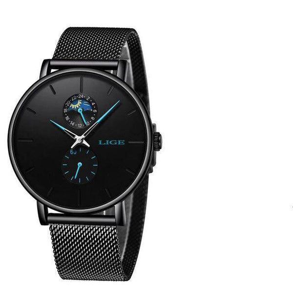 Women's Elegant Waterproof Watch With Chronometers And Braided Stainless Steel Bracelet Excellent Design Perfect Gift
