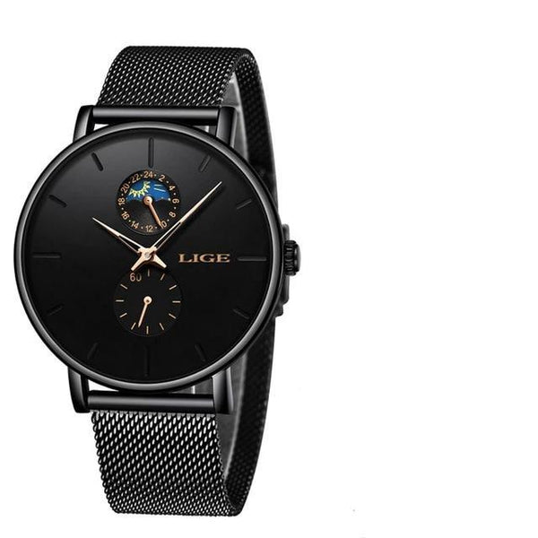 Women's Elegant Waterproof Watch With Chronometers And Braided Stainless Steel Bracelet Excellent Design Perfect Gift