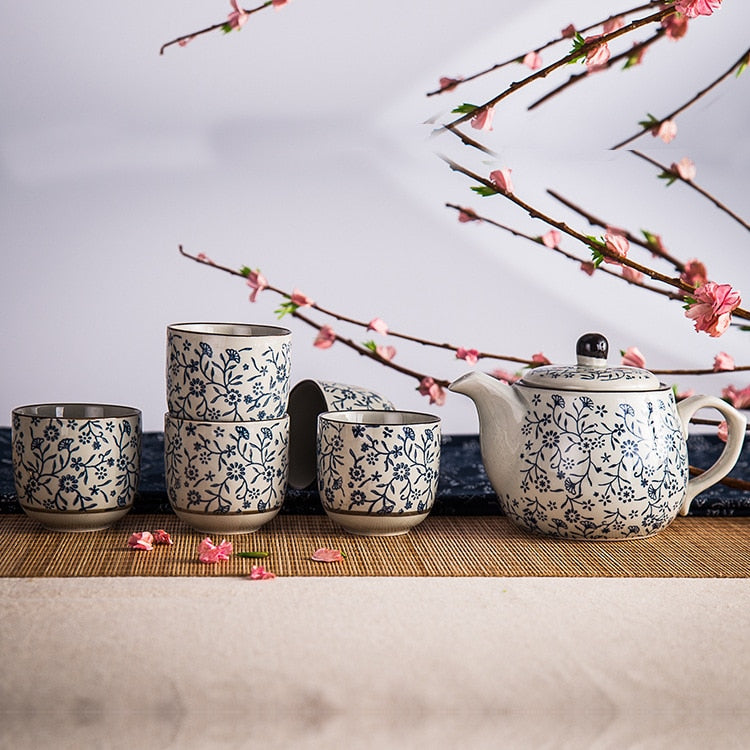 Imari Hand-Painted Teapot Set