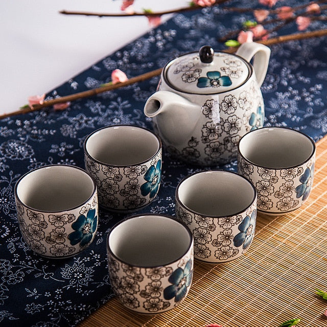 Imari Hand-Painted Teapot Set