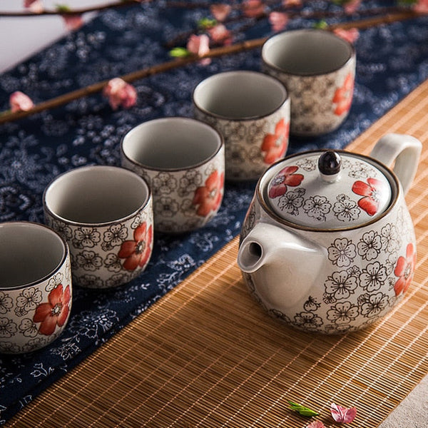 Imari Hand-Painted Teapot Set