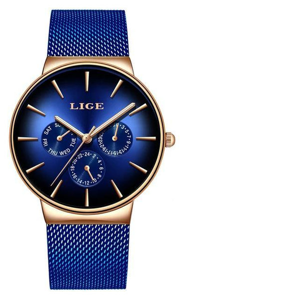 Men's Elegant Watch With  Stainless Steel Straps And Chronometers For Day And Date Display Unique Design Perfect Gift For Man And Women