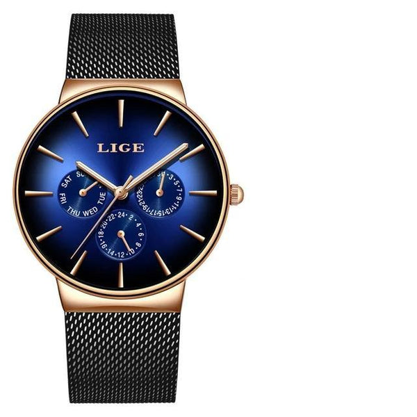 Men's Elegant Watch With  Stainless Steel Straps And Chronometers For Day And Date Display Unique Design Perfect Gift For Man And Women