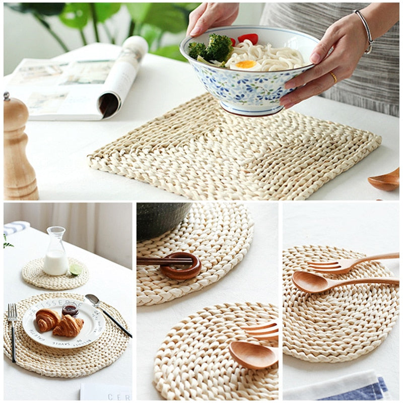 Wicker Straw Placemats & Coasters