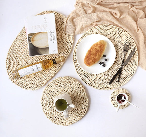 Wicker Straw Placemats & Coasters