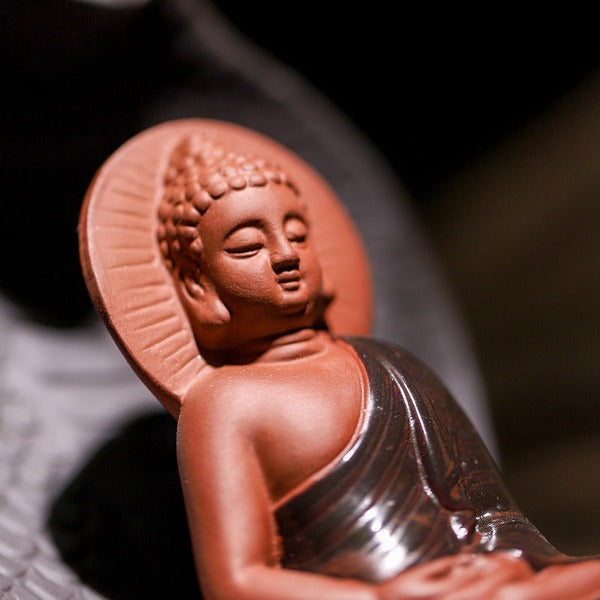 Snake Backflow Incense Burner With Buddha