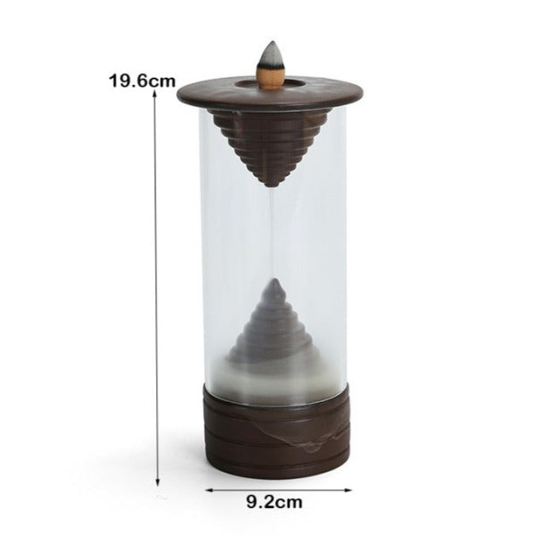 Hourglass Backflow Enclosed Backflow Incense Burner