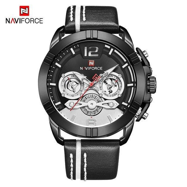 Waterproof  Quartz  Man Leather Sport Wrist Watch  Luxury Unique Design Perfect Gift