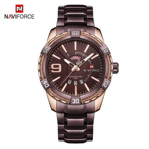 Men's  Luxury Stainless steal Waterproof Watch With Day And Date Display Unique Design Perfect Gift In Modern Metal Men  Wrist Watch Design