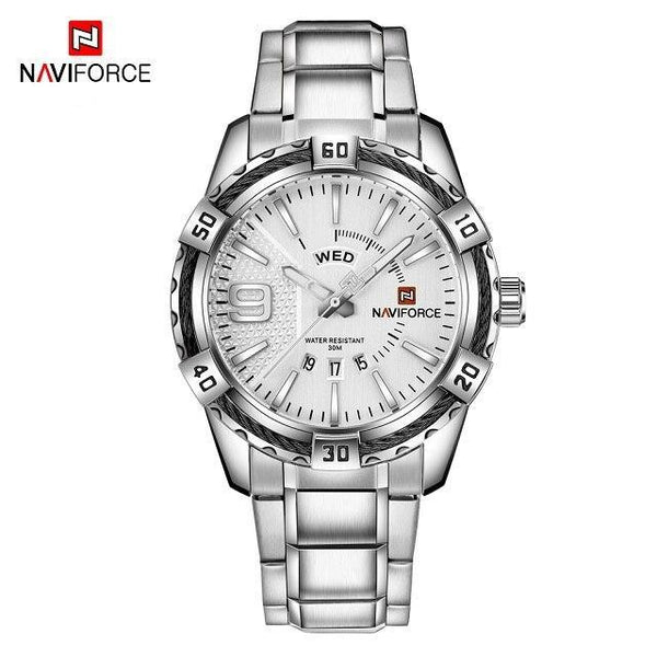 Men's  Luxury Stainless steal Waterproof Watch With Day And Date Display Unique Design Perfect Gift In Modern Metal Men  Wrist Watch Design
