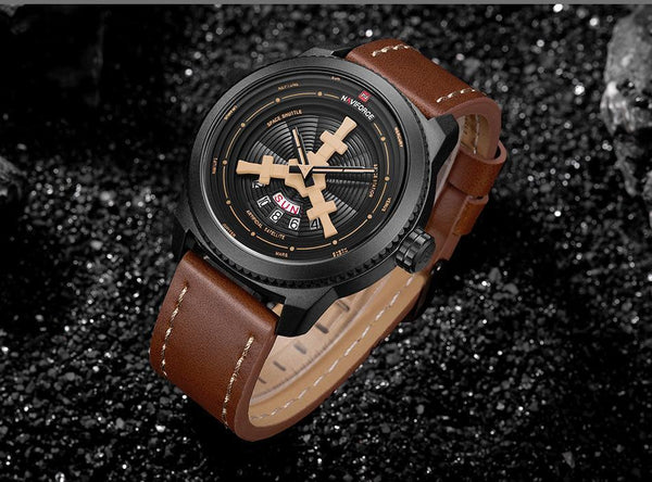 Sport  Watches For Man Waterproof Watch Analog Quartz Leather Band Date Calendar  Wristwatch Unique Design Perfect Gift