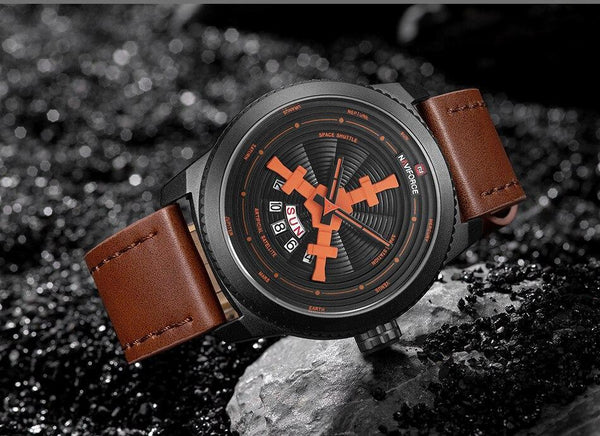 Sport  Watches For Man Waterproof Watch Analog Quartz Leather Band Date Calendar  Wristwatch Unique Design Perfect Gift