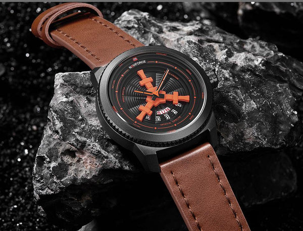 Sport  Watches For Man Waterproof Watch Analog Quartz Leather Band Date Calendar  Wristwatch Unique Design Perfect Gift