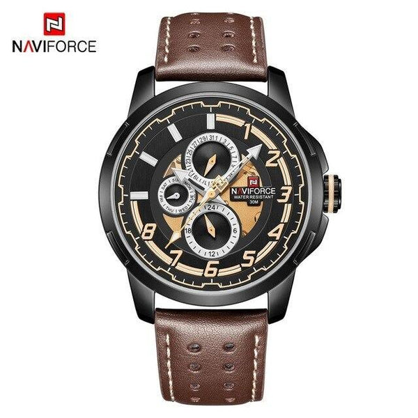 Sport Watches For Man Waterproof Watch Analog Quartz Leather Band Date Calendar  Unique Wristwatch  Perfect Gift