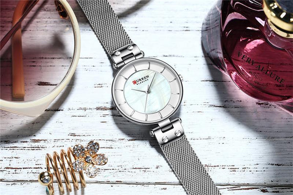 Women's Luxury Watches In Excellent Background And Zircon Designs Business Style Wristwatch Perfect Gift For Her