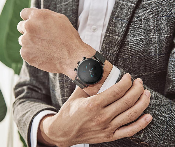 Men's Elegant Waterproof  Watch With Chronometers And Color Hands Unique Design Excellent Look