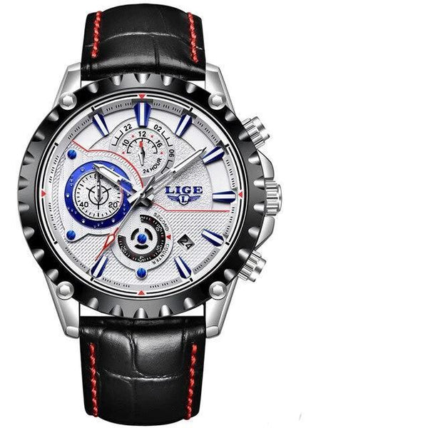 Business Elegant Men's  Watch With Chronometers Day View  Fluorescent Hands Excellent Look Unique Design Perfect Gift For Your Man