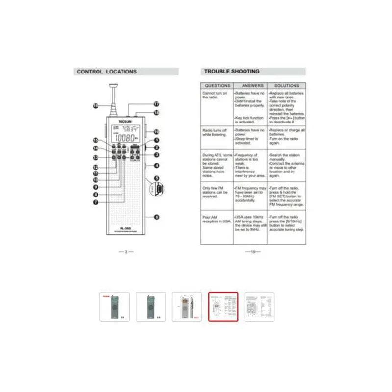 TECSUN PL-365 PLL DSP Multi Band Radio AM/FM MW LW SW SSB Receiver - Gifts for You 'n Me