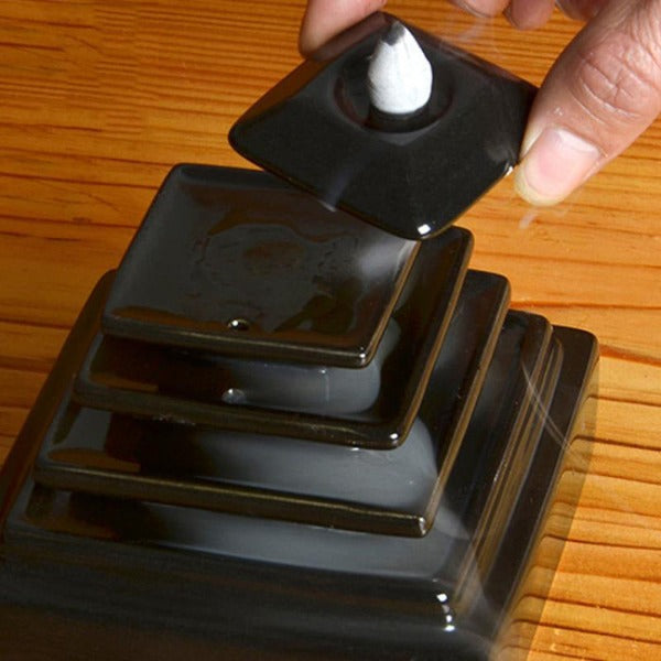 Pyramid Temple Backflow Incense Burner