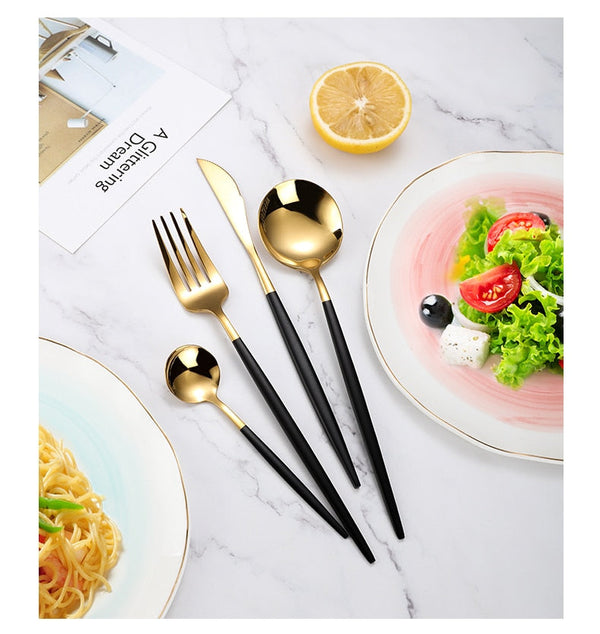 Eva Gold Tip Flatware