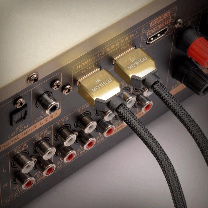 8K 60Hz 4K 120Hz HDMI 2.1 Cables 48Gbps HDR Video Cord Ultra HD 48Gbps High Speed HDMI High Definition Multimedia Interface Compatible With TV Monitor Gaming