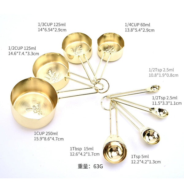 Plated Measuring Cups & Spoons Set