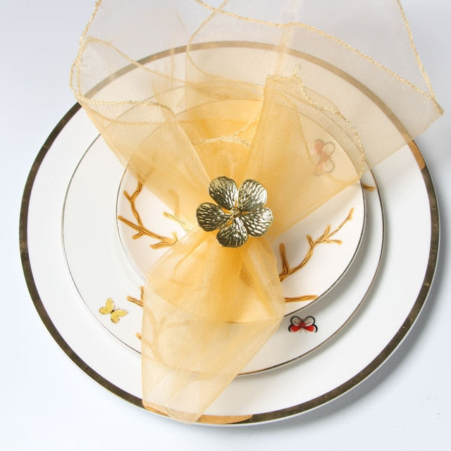 Petals Napkin Ring Holder Set