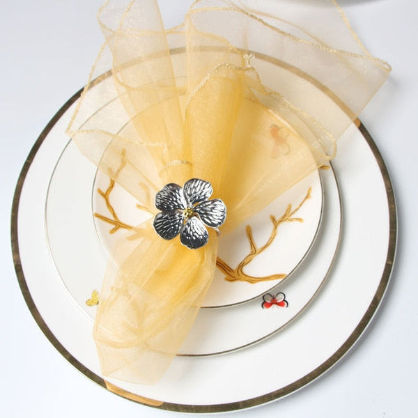 Petals Napkin Ring Holder Set