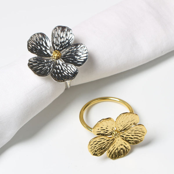 Petals Napkin Ring Holder Set