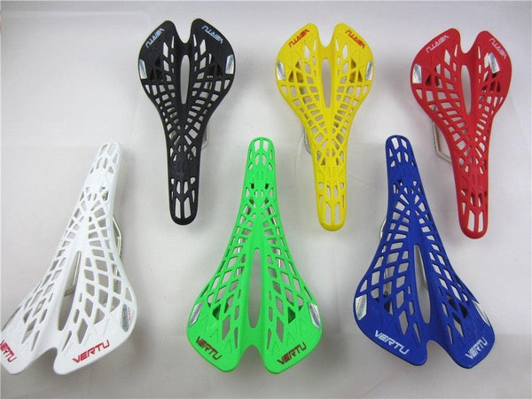 Super Bicycle Saddle Light Plastic Mountain Bike Saddle Seat PVC Cushion Mountain Bike Seat Bicycle Hollow Seat Saddle Carbon Fiber Seat Cushion Cover Lightweight Saddle Bike Accessories