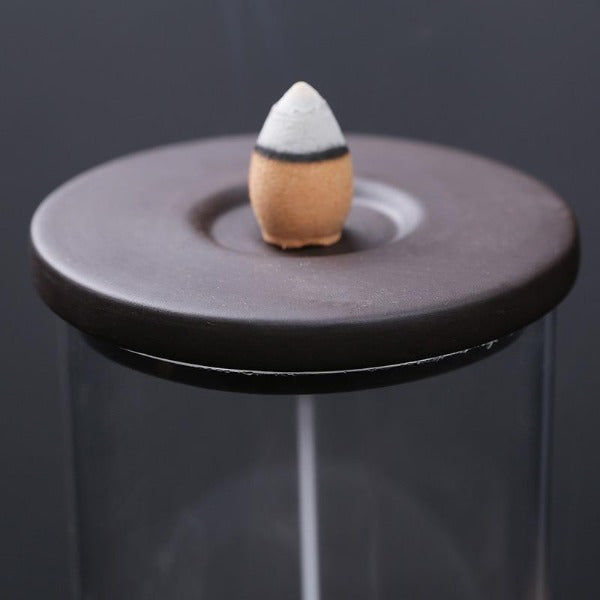 Immortal Skull Backflow Glass Incense Burner With LED