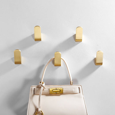 Brass Wall Hooks Modern Golden Robe Coat Towel Hook Set