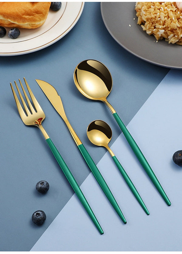 Eva Gold Tip Flatware