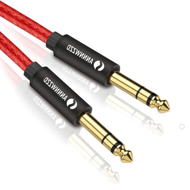 Balanced Signal 6.35mm 1/4 Inch Stereo Cable Jack For Guitar Amplifier Keyboard Professional Instrument Speaker