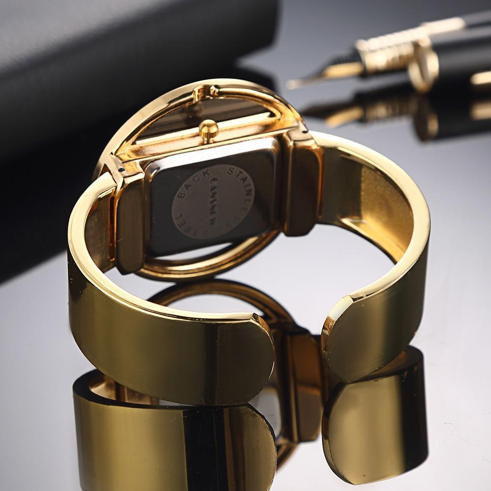 Fashion Gold Classic Women's Watches Luxury Stainless Steel Design Wrist Watch For Women