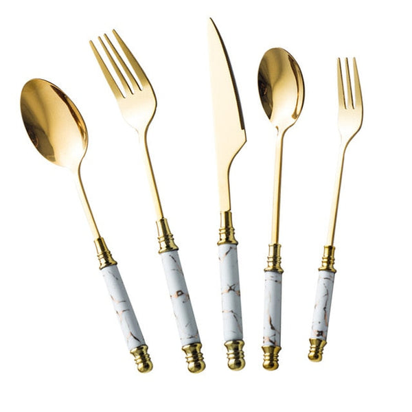 Marble Vintage Flatware Set