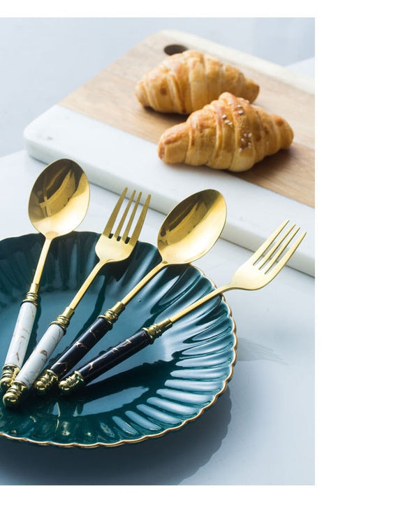 Marble Vintage Flatware Set