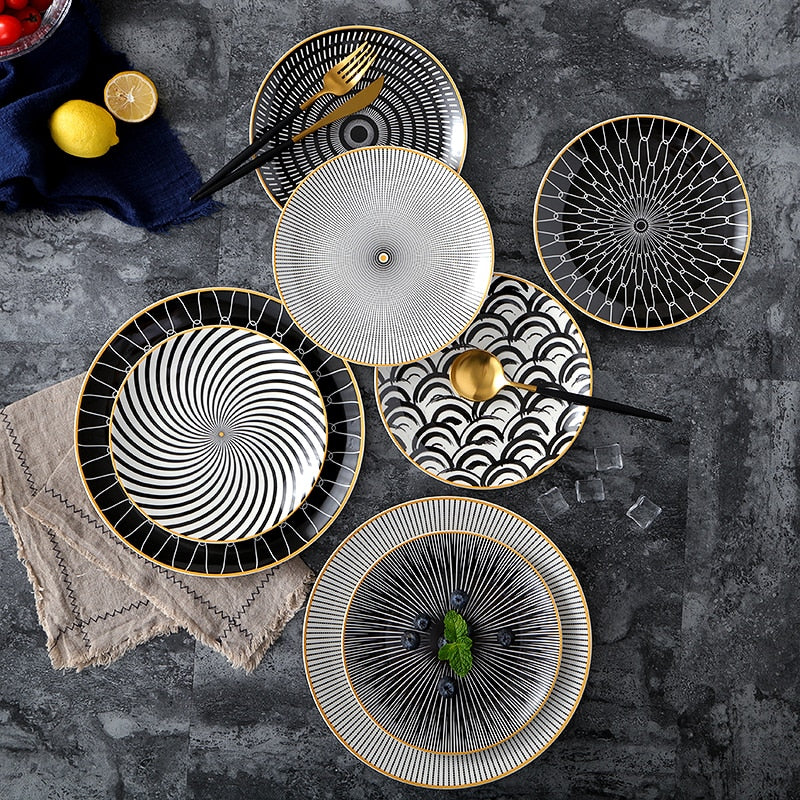 Allure Geometry Dinnerware Set