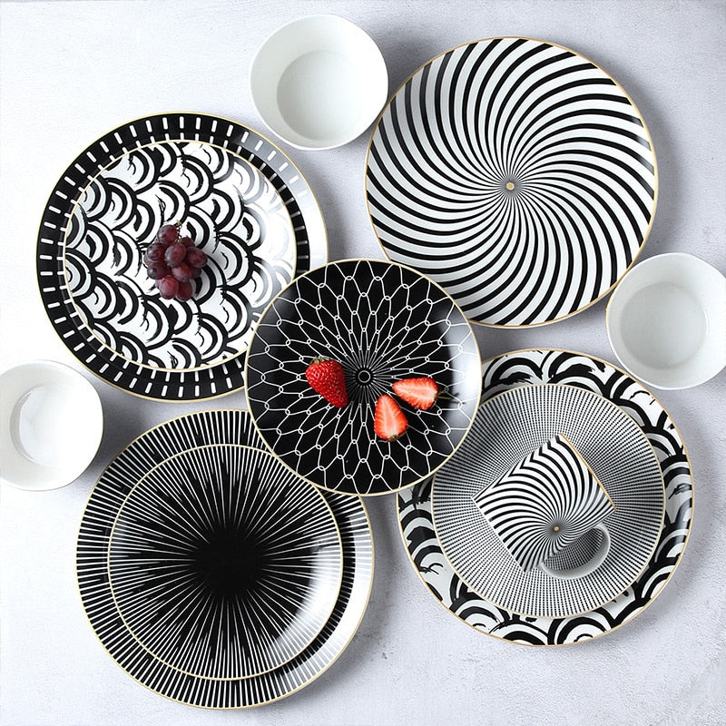 Allure Geometry Dinnerware Set