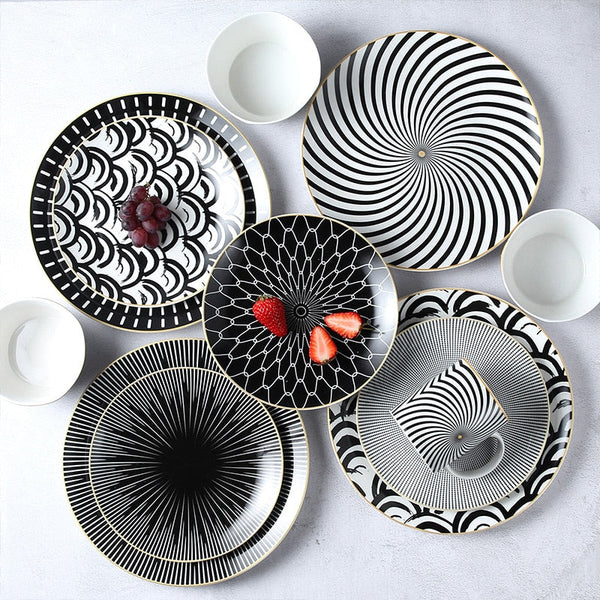 Allure Geometry Dinnerware Set
