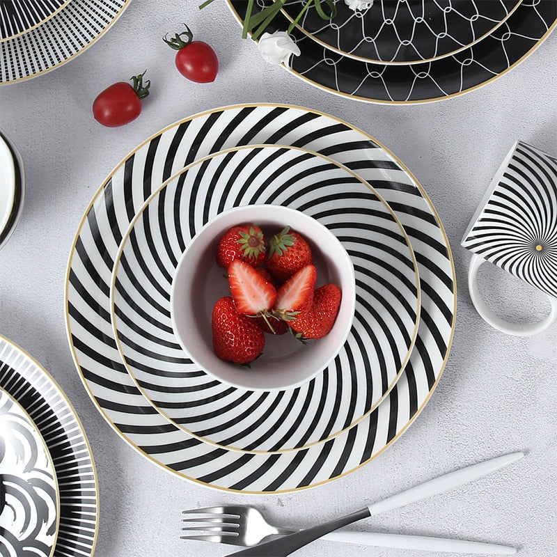 Allure Geometry Dinnerware Set