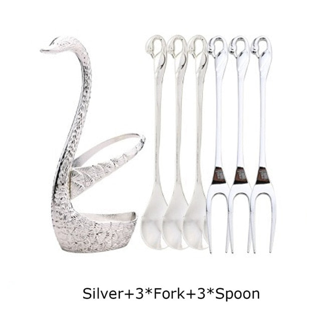 Swan Salad & Dessert Flatware