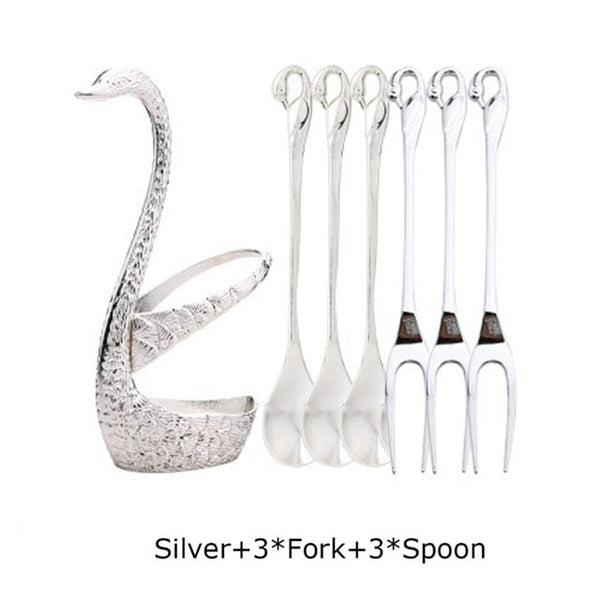 Swan Salad & Dessert Flatware