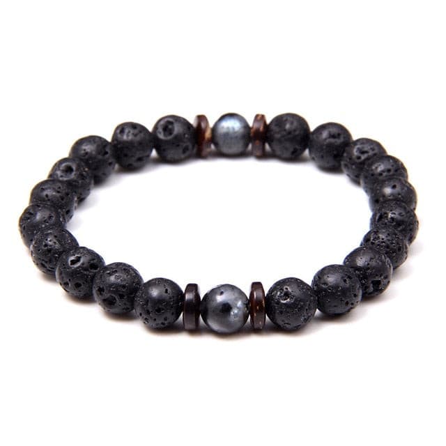 Natural Labradorite Bracelets Set Clear Energy Real Hematite Bracelets Men Polished Black Onyx Stone Beads Bracelets