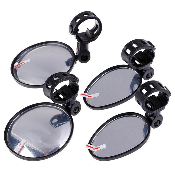 2Pcs Bicycle Mirror Universal Handlebar Rearview Mirror 360 Degree Rotate For Bike Bicycle Cycling Accessories Wide Angle Convex Mirror Adjustable Rotatable Handlebar For Mountain Bike Off Road Bike and Fixed Gear Bike Handlebars