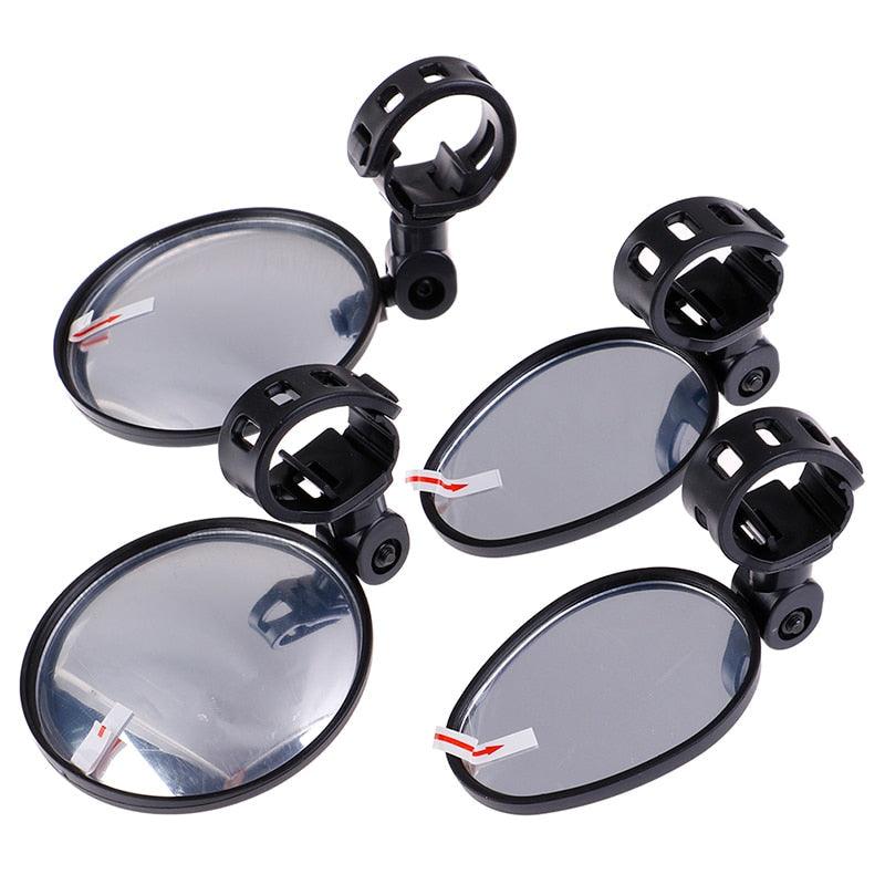 2Pcs Bicycle Mirror Universal Handlebar Rearview Mirror 360 Degree Rotate For Bike Bicycle Cycling Accessories Wide Angle Convex Mirror Adjustable Rotatable Handlebar For Mountain Bike Off Road Bike and Fixed Gear Bike Handlebars