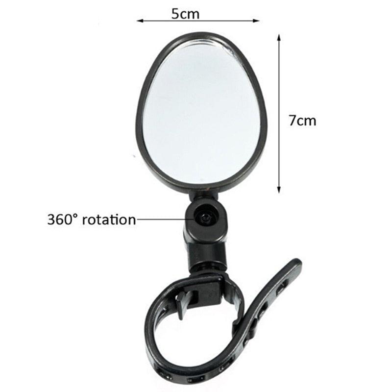 2Pcs Bicycle Mirror Universal Handlebar Rearview Mirror 360 Degree Rotate For Bike Bicycle Cycling Accessories Wide Angle Convex Mirror Adjustable Rotatable Handlebar For Mountain Bike Off Road Bike and Fixed Gear Bike Handlebars
