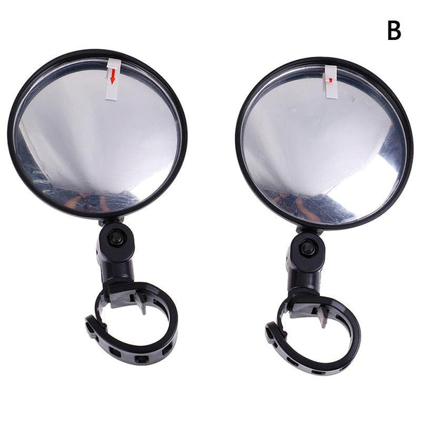 2Pcs Bicycle Mirror Universal Handlebar Rearview Mirror 360 Degree Rotate For Bike Bicycle Cycling Accessories Wide Angle Convex Mirror Adjustable Rotatable Handlebar For Mountain Bike Off Road Bike and Fixed Gear Bike Handlebars