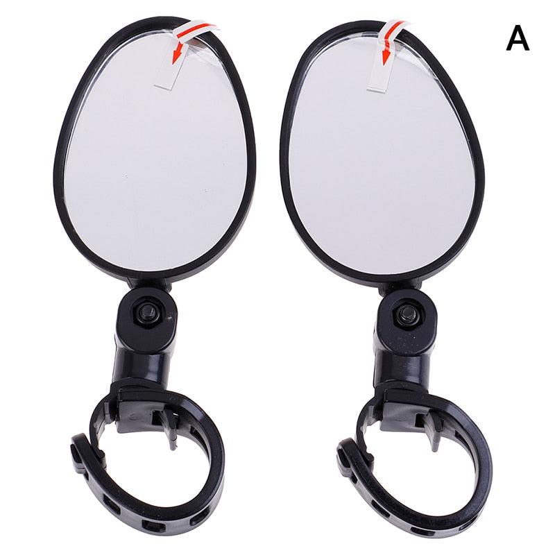 2Pcs Bicycle Mirror Universal Handlebar Rearview Mirror 360 Degree Rotate For Bike Bicycle Cycling Accessories Wide Angle Convex Mirror Adjustable Rotatable Handlebar For Mountain Bike Off Road Bike and Fixed Gear Bike Handlebars