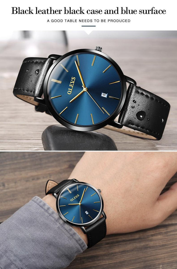 Couple Watches Popular Casual Quartz Women Men Watch Clock Boys Girls Ultra Thin Leather Wristwatch Minimalist Analog Quartz Ultra Thin Watches Leather Strap Fashion Casual Date Watch Waterproof Wrist Watch